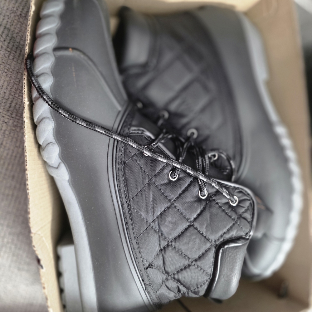 Men's Black Quilted Boots